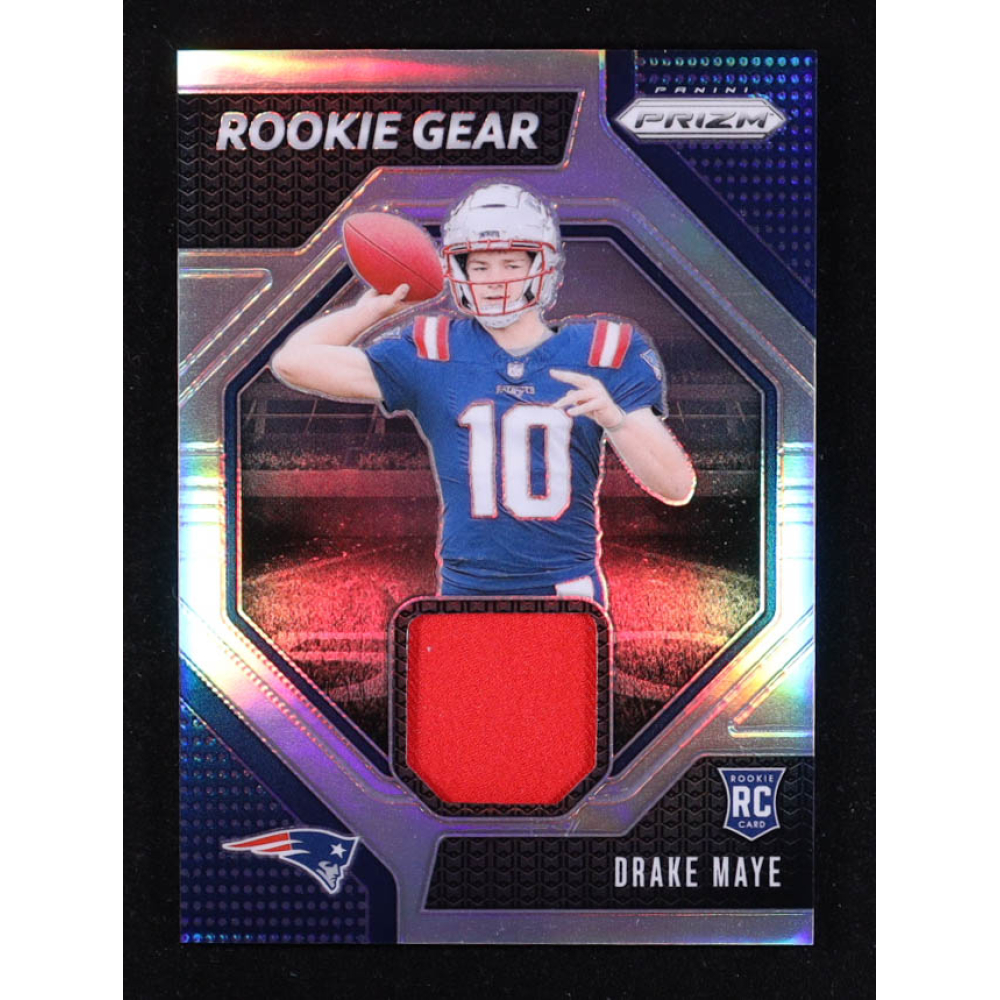 Drake Maye 2024 Panini Prizm Rookie Gear #6 RC at PristineAuction.com