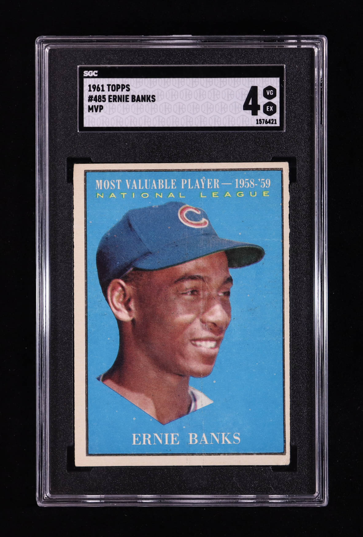 Ernie Banks 1961 Topps #485 MVP (SGC 4) at PristineAuction.com Ernie Banks 1961 Topps #485 MVP (SGC 4) at PristineAuction.com
