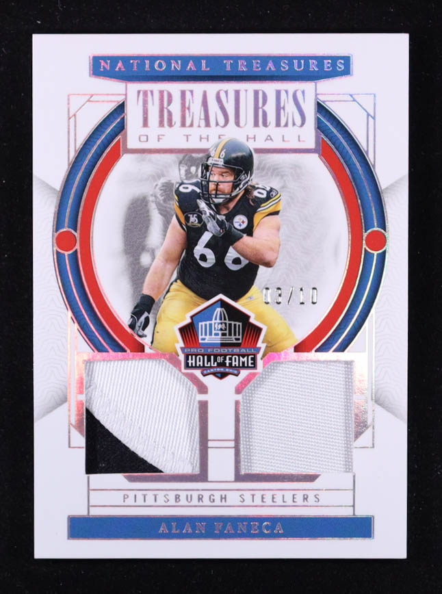 Alan Faneca 2023 Panini National Treasures Treasures of the Hall Holo Silver #5 #03/10 at PristineAuction.com Alan Faneca 2023 Panini National Treasures Treasures of the Hall Holo Silver #5 #03/10 at PristineAuction.com