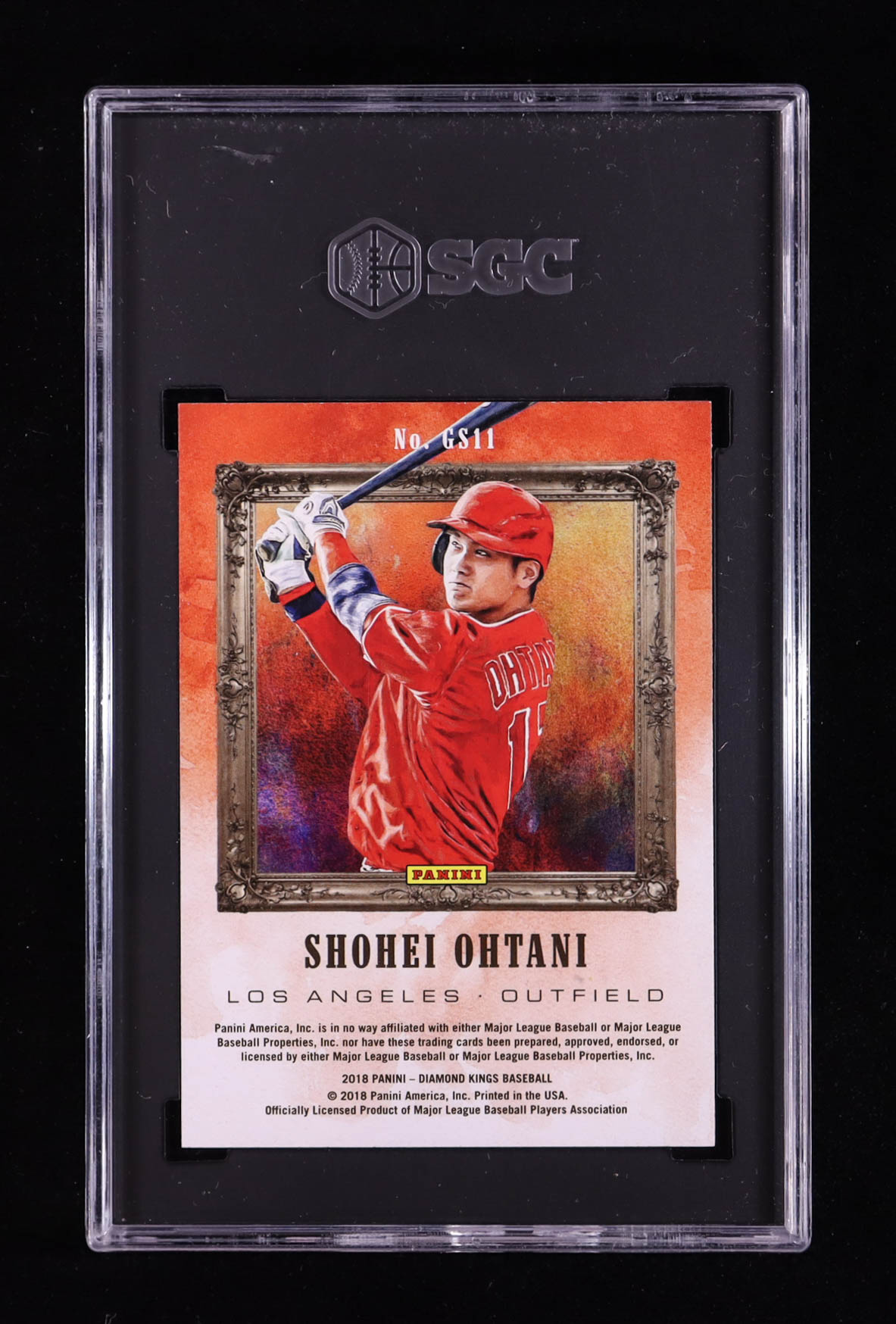 Shohei Ohtani 2018 Diamond Kings Gallery of Stars #11 RC (SGC 10) at PristineAuction.com Shohei Ohtani 2018 Diamond Kings Gallery of Stars #11 RC (SGC 10) at PristineAuction.com