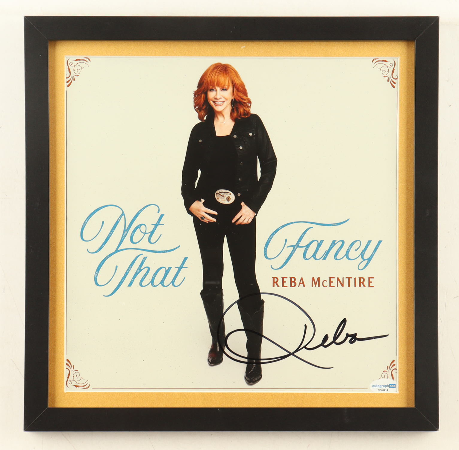 Reba McEntire Signed "Not That Fancy" Custom Framed Album Flat with CD (ACOA) at PristineAuction.com Reba McEntire Signed "Not That Fancy" Custom Framed Album Flat with CD (ACOA) at PristineAuction.com
