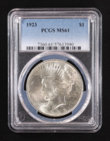 1923 Peace Silver Dollar (PCGS MS61) at PristineAuction.com