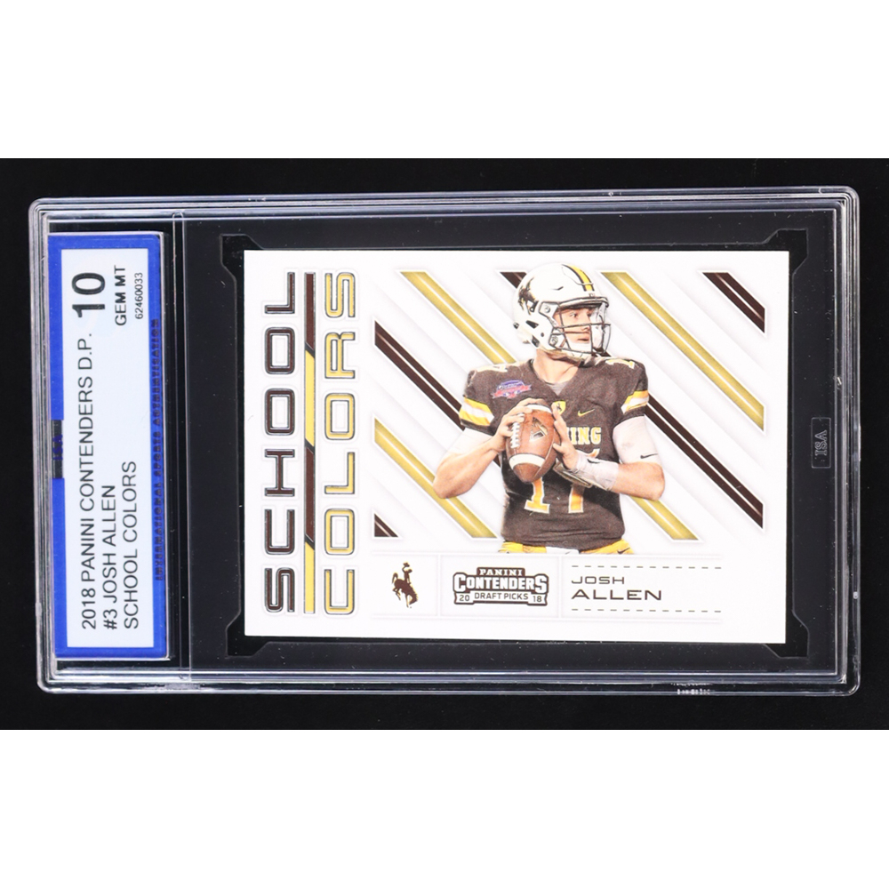 Josh Allen 2018 Panini Contenders Draft Picks School Colors #3 RC (ISA 10) at PristineAuction.com