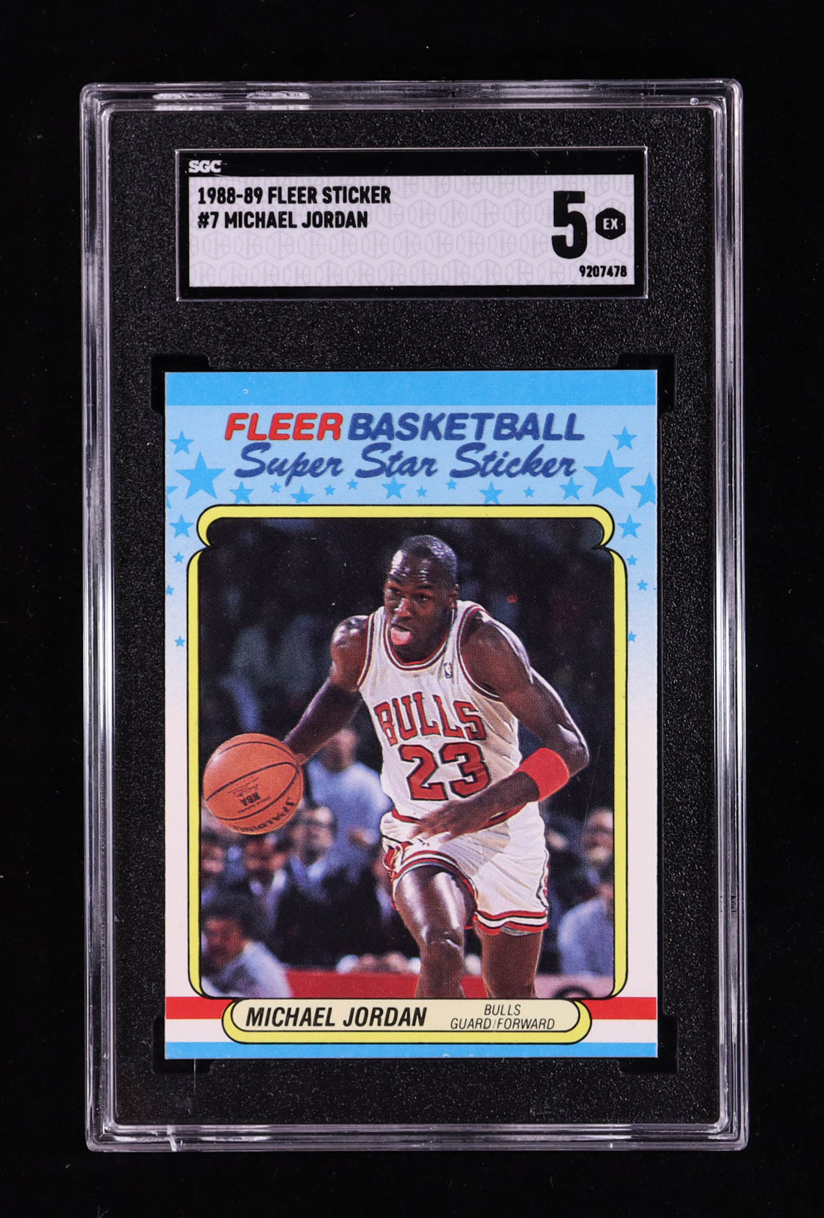 Michael Jordan 1988-89 Fleer Stickers #7 (SGC 5) at PristineAuction.com Michael Jordan 1988-89 Fleer Stickers #7 (SGC 5) at PristineAuction.com