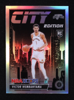 Victor Wembanyama 2023-24 Hoops Premium Stock City Edition Silver Prizm #25 RC at PristineAuction.com