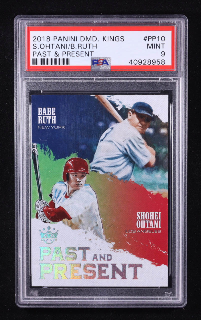 Babe Ruth / Shohei Ohtani 2018 Diamond Kings Past and Present #10 (PSA 9) at PristineAuction.com Babe Ruth / Shohei Ohtani 2018 Diamond Kings Past and Present #10 (PSA 9) at PristineAuction.com