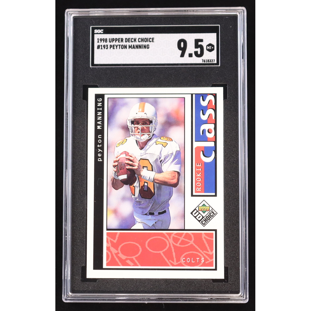 Peyton Manning 1998 Upper Deck Choice #193 RC (SGC 9.5) at PristineAuction.com