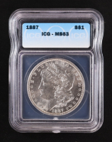 1887 Morgan Silver Dollar (ICG MS63) at PristineAuction.com