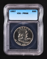 1957 Franklin Half Dollar (ICG PR66) at PristineAuction.com