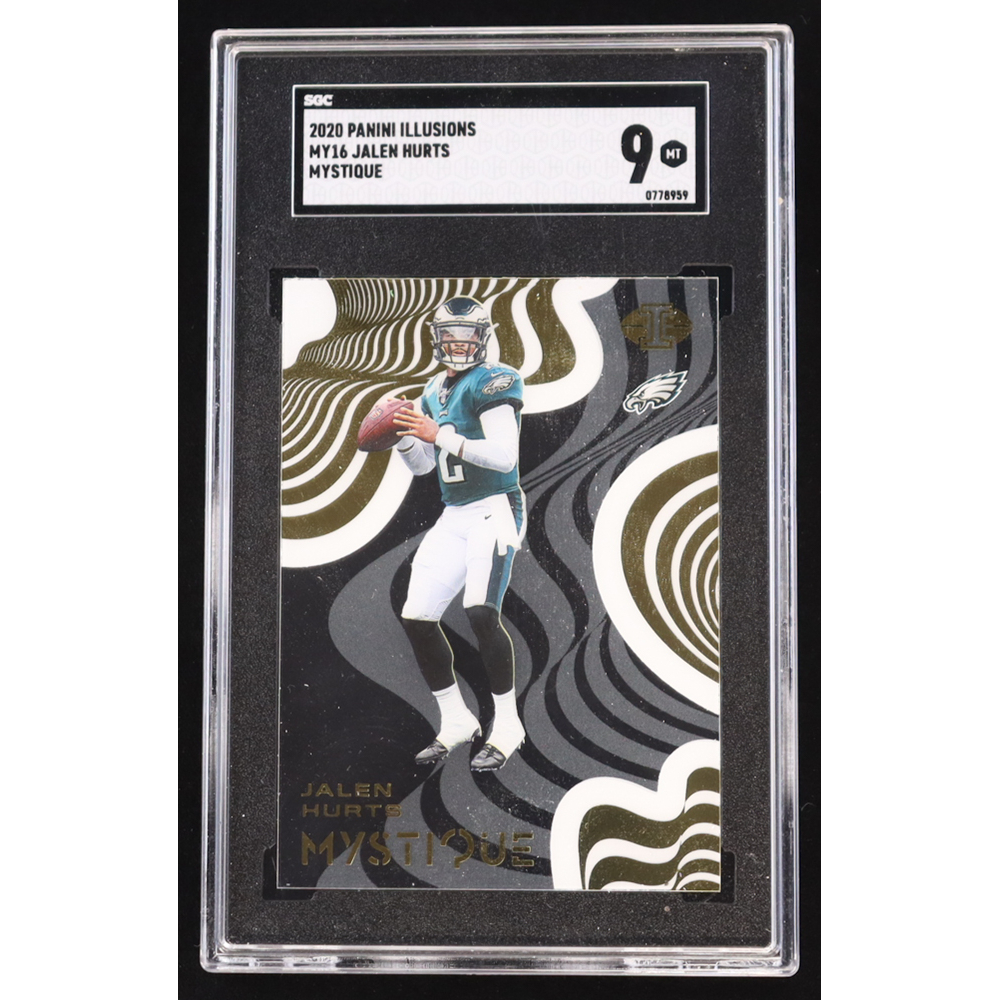 Jalen Hurts 2020 Panini Illusions Mystique #MY-16 RC (SGC 9) at PristineAuction.com