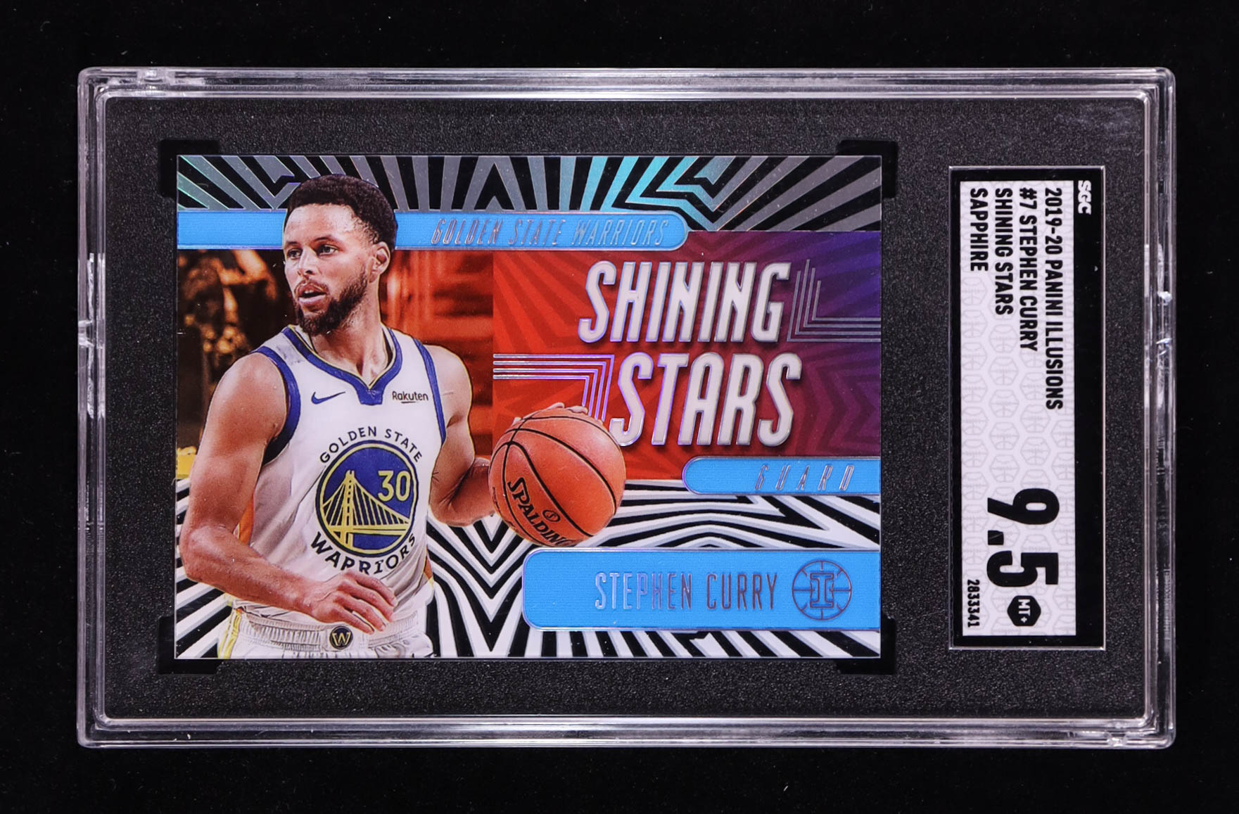 Stephen Curry 2019-20 Panini Illusions Shining Stars Sapphire #7 (SGC 9.5) at PristineAuction.com Stephen Curry 2019-20 Panini Illusions Shining Stars Sapphire #7 (SGC 9.5) at PristineAuction.com