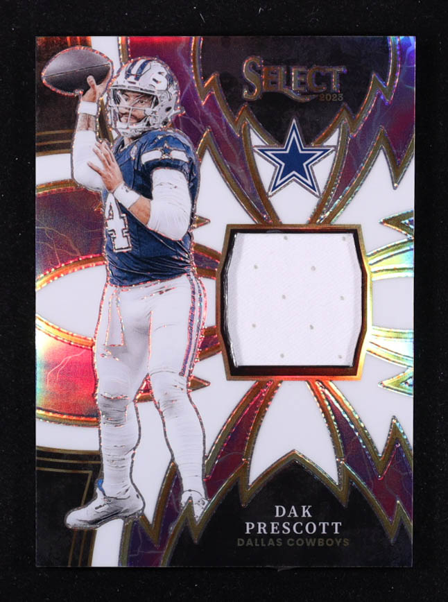 Dak Prescott 2023 Select Sparks Materials Prizm White #14 #26/75 at PristineAuction.com Dak Prescott 2023 Select Sparks Materials Prizm White #14 #26/75 at PristineAuction.com