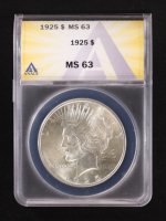 1925 Peace Silver Dollar (ANACS MS63) at PristineAuction.com