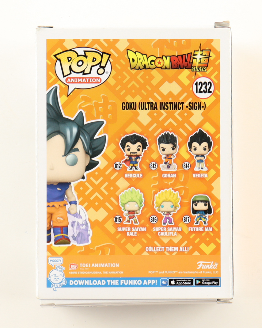 Sean Schemmel Signed "Dragon Ball Super" Goku (Ultra Instinct -Sign-) #1232 Funko Pop! Vinyl Figure Inscribed "Goku" (PSA) at PristineAuction.com Sean Schemmel Signed "Dragon Ball Super" Goku (Ultra Instinct -Sign-) #1232 Funko Pop! Vinyl Figure Inscribed "Goku" (PSA) at PristineAuction.com