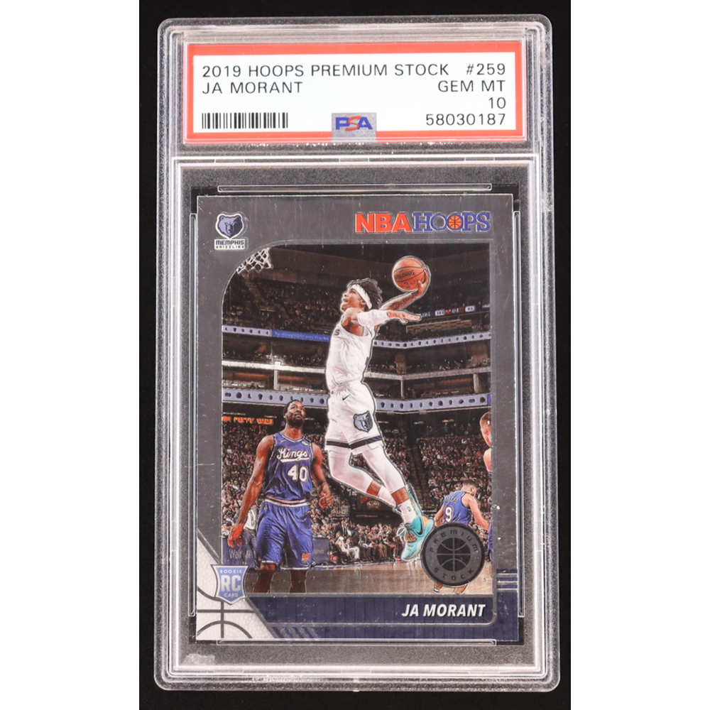 Ja Morant 2019-20 Panini NBA Hoops Premium Stock Fleer #259 RC (PSA 10) at PristineAuction.com