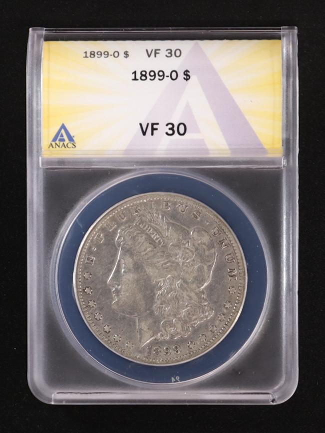 1899-O Morgan Silver Dollar (ANACS VF30) at PristineAuction.com 1899-O Morgan Silver Dollar (ANACS VF30) at PristineAuction.com