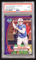 Jaxson Dart 2024 Bowman U Chrome Purple Refractor #6 RC #124/399 (PSA 9) at PristineAuction.com