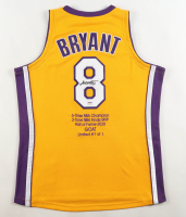 Kobe Bryant Signed LE Lakers Mitchell & Ness Authentic Career Highlight Stat Jersey With NBA Finals Patch (PSA) at PristineAuction.com