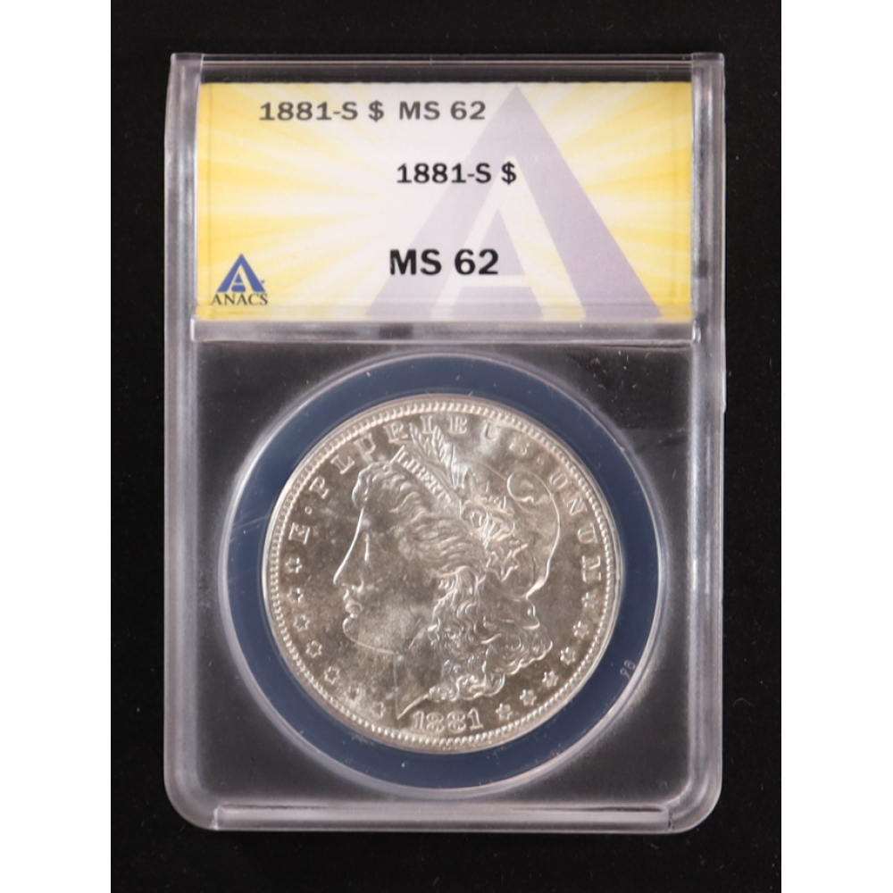1881-S Morgan Silver Dollar (ANACS MS62) at PristineAuction.com