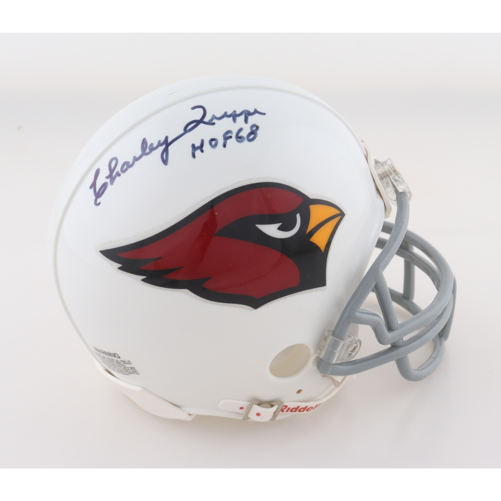 Charley Trippi Signed Cardinals Mini Helmet Inscribed "HOF 68" (Mounted Memories) at PristineAuction.com