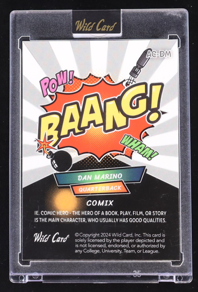 Dan Marino 2024 Wild Card Alumination Comix #AC-DM #3/3 at PristineAuction.com Dan Marino 2024 Wild Card Alumination Comix #AC-DM #3/3 at PristineAuction.com
