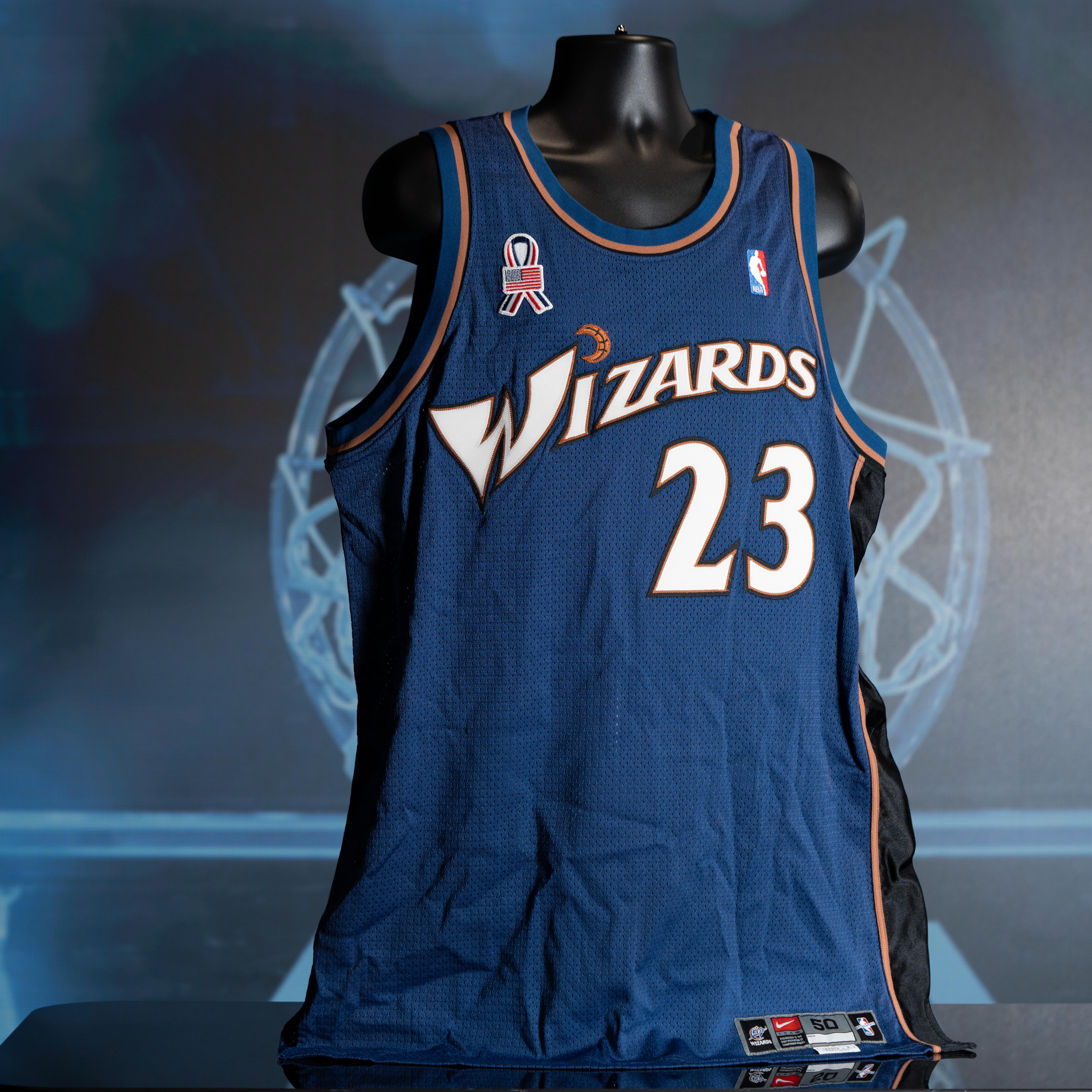 Michael Jordan 2001-2002 Wizards Game-Used Nike Jersey (MEARS) at PristineAuction.com Michael Jordan 2001-2002 Wizards Game-Used Nike Jersey (MEARS) at PristineAuction.com