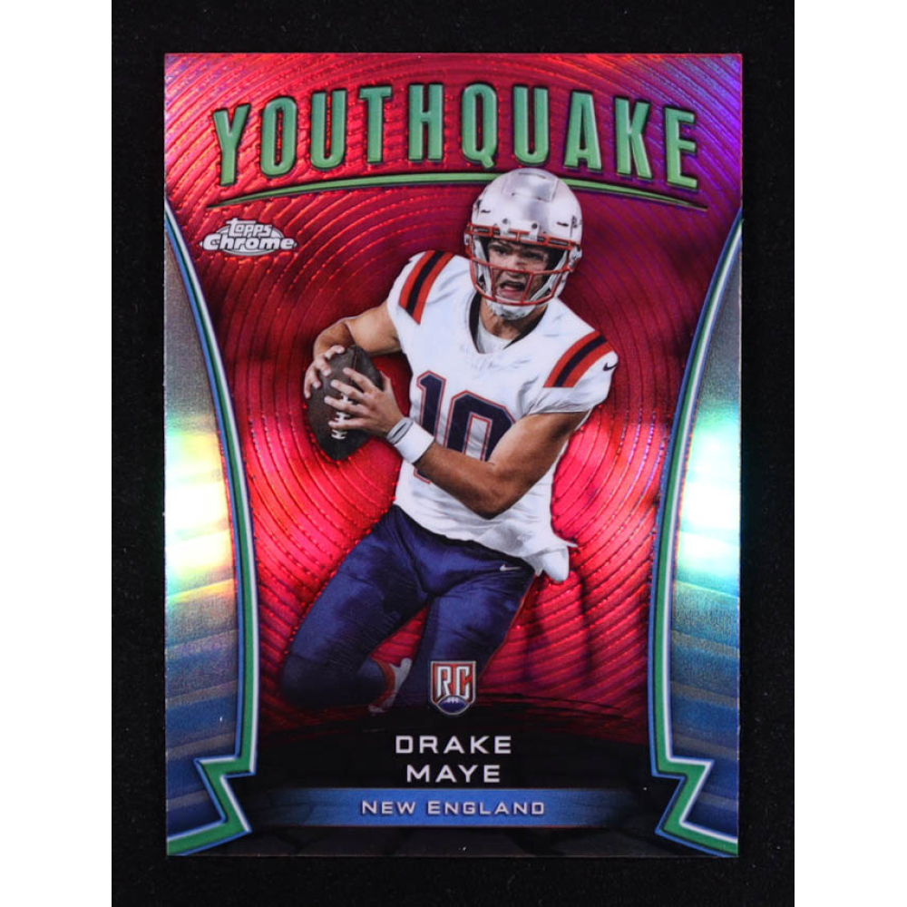 Drake Maye 2024 Topps Chrome Youthquake Pink Refractors #Y2 RC at PristineAuction.com