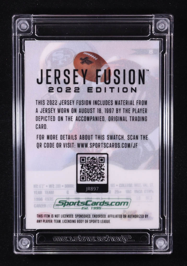 Jerry Rice 2022 Jersey Fusion #JR897 at PristineAuction.com Jerry Rice 2022 Jersey Fusion #JR897 at PristineAuction.com