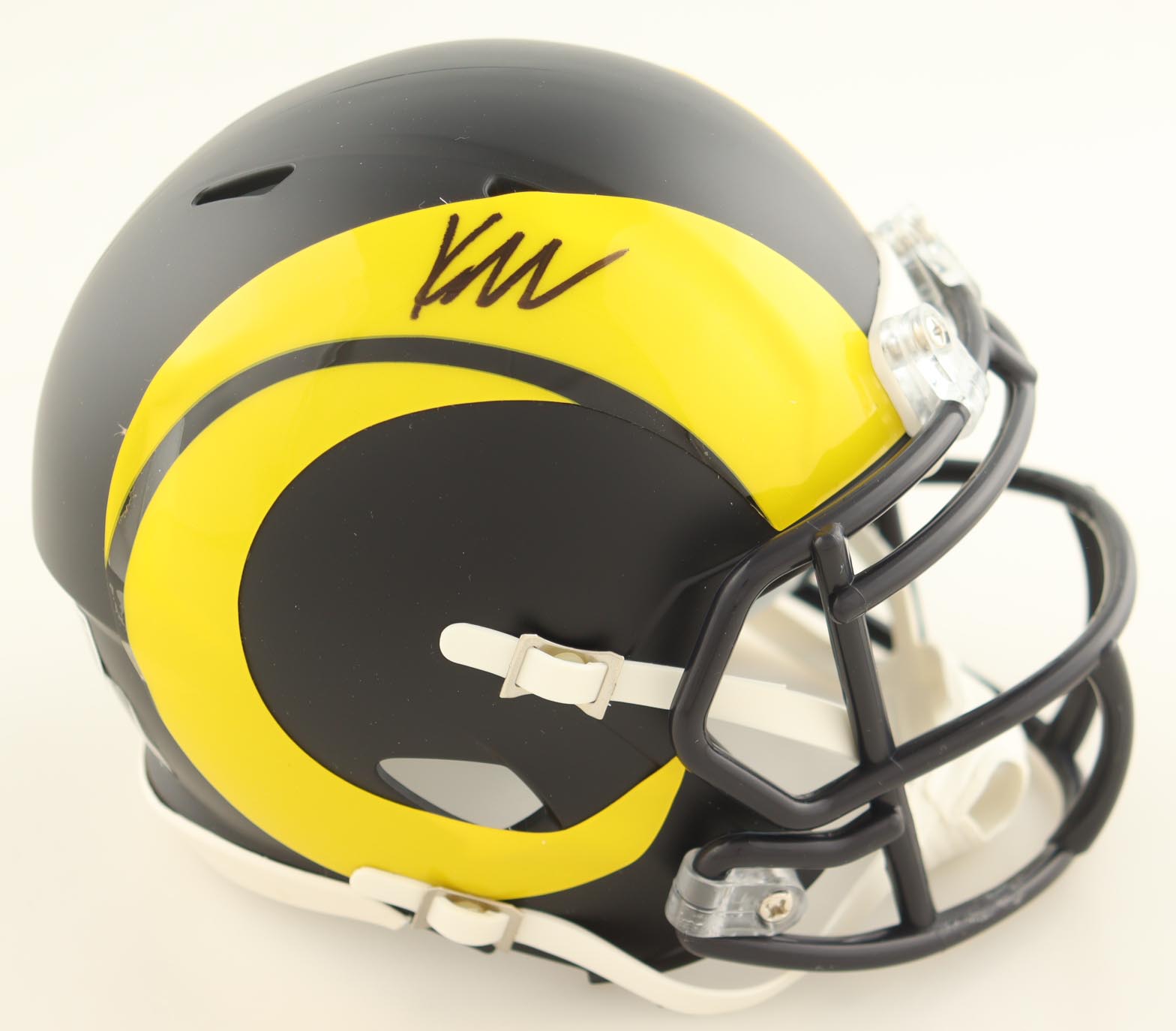 Kyren Williams Signed Rams Eclipse Alternate Speed Mini Helmet (Beckett) at PristineAuction.com Kyren Williams Signed Rams Eclipse Alternate Speed Mini Helmet (Beckett) at PristineAuction.com