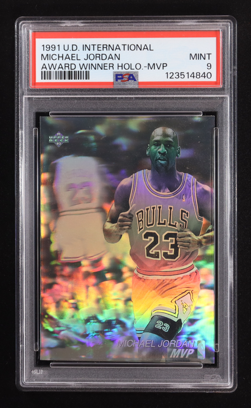 Michael Jordan 1991-92 Upper Deck International Award Winner Holograms #2 MVP (PSA 9) at PristineAuction.com Michael Jordan 1991-92 Upper Deck International Award Winner Holograms #2 MVP (PSA 9) at PristineAuction.com