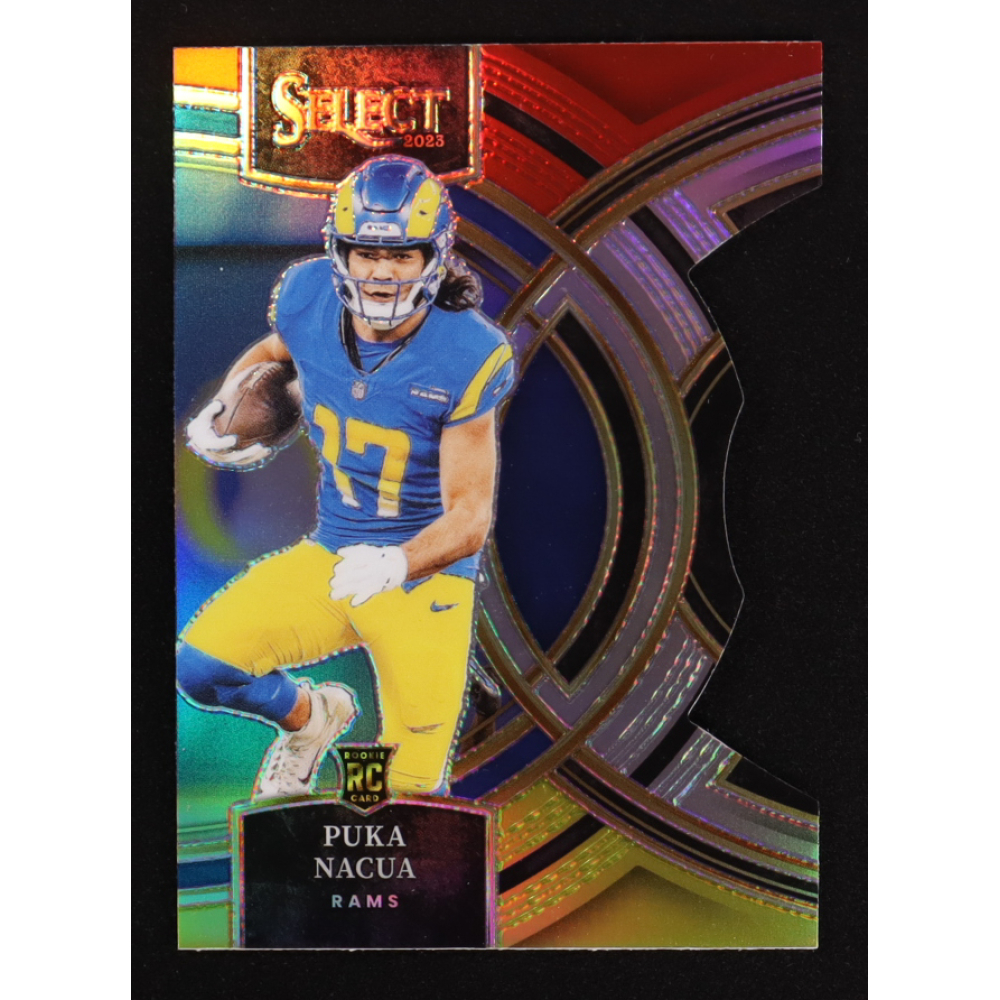 Puka Nacua 2023 Panini Select Red/Yellow Die-Cut Premier #199 RC at PristineAuction.com