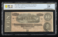 1864 Confederate $10 Currency Note T-68, 1st Series in Roman Letters (PCGS Very Fine 25) at PristineAuction.com