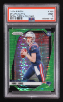 Drake Maye 2024 Panini Prizm Neon Green Pulsar #329 RC (PSA 9) at PristineAuction.com
