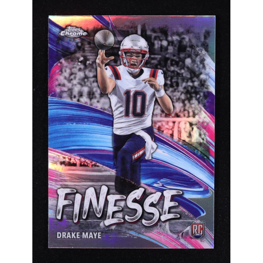 Drake Maye 2024 Topps Chrome Finesse Refractors #F2 RC at PristineAuction.com
