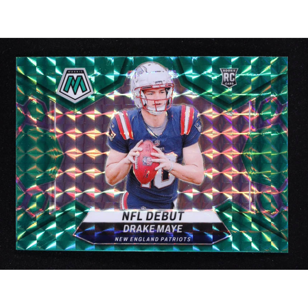 Drake Maye 2024 Panini Mosaic Mosaic Green #273 DEB RC at PristineAuction.com