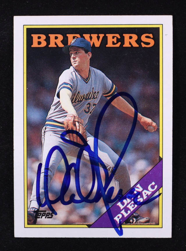 Dan Plesac Signed 1988 Topps #670 (JSA) at PristineAuction.com Dan Plesac Signed 1988 Topps #670 (JSA) at PristineAuction.com