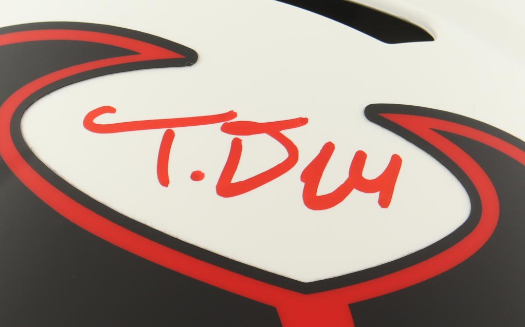 Tank Dell Signed Texans Lunar Eclipse Alternate Full-Size Authentic On-Field Speed Helmet (JSA) at PristineAuction.com Tank Dell Signed Texans Lunar Eclipse Alternate Full-Size Authentic On-Field Speed Helmet (JSA) at PristineAuction.com