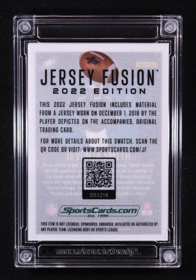 DeVonta Smith 2022 Jersey Fusion #DS1218 at PristineAuction.com DeVonta Smith 2022 Jersey Fusion #DS1218 at PristineAuction.com