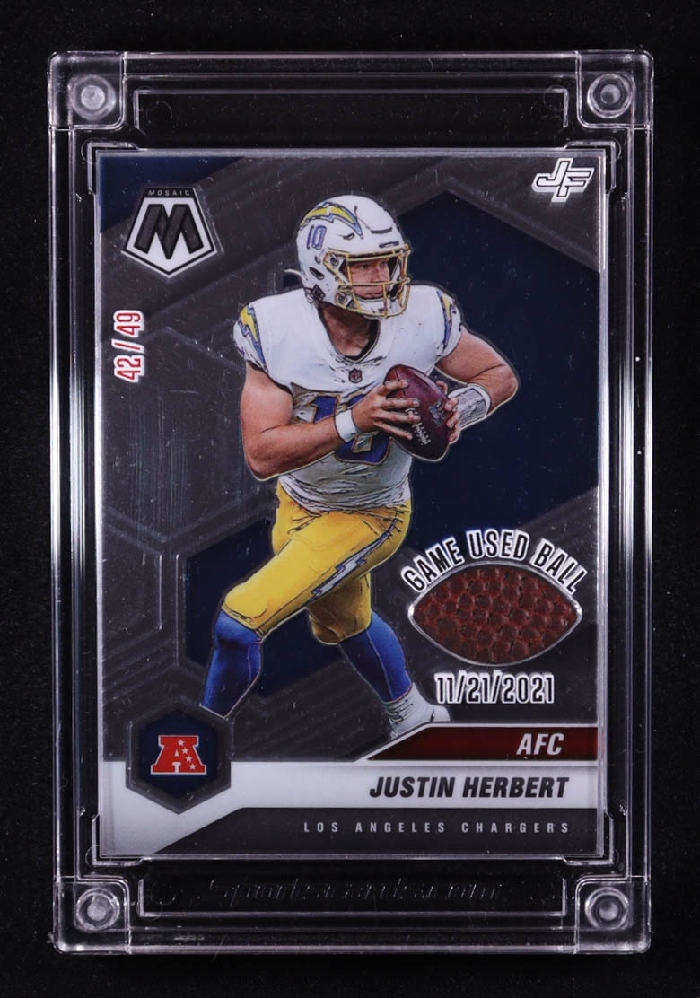 Justin Herbert 2023-24 Jersey Fusion Ball Star Fusion #BALLSTARS #42/49 at PristineAuction.com Justin Herbert 2023-24 Jersey Fusion Ball Star Fusion #BALLSTARS #42/49 at PristineAuction.com