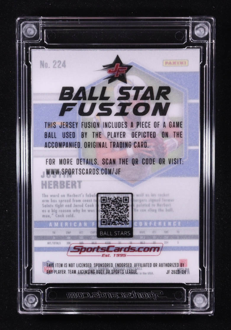 Justin Herbert 2023-24 Jersey Fusion Ball Star Fusion #BALLSTARS #42/49 at PristineAuction.com Justin Herbert 2023-24 Jersey Fusion Ball Star Fusion #BALLSTARS #42/49 at PristineAuction.com