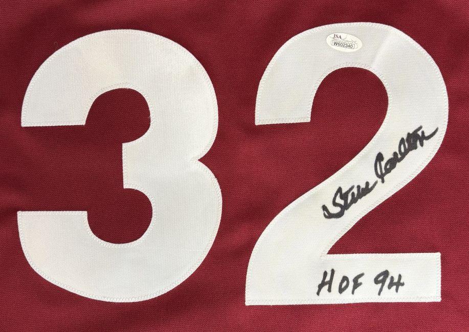 Steve Carlton Signed Jersey Inscribed "HOF 94" (JSA) at PristineAuction.com Steve Carlton Signed Jersey Inscribed "HOF 94" (JSA) at PristineAuction.com