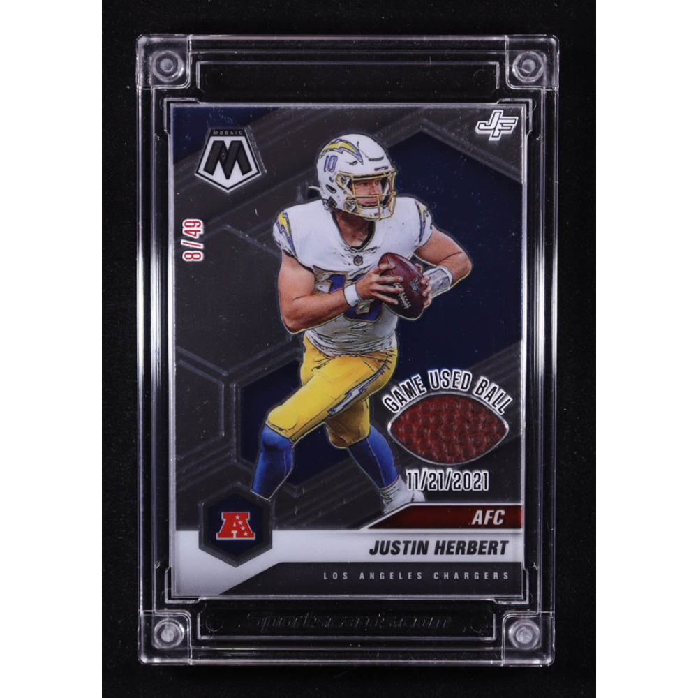 Justin Herbert 2023-24 Jersey Fusion Ball Star Fusion #BALLSTARS #08/49 at PristineAuction.com