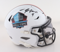 Brett Favre Signed NFL Hall of Fame Logo Mid-Size Speed Helmet with Visor (JSA) at PristineAuction.com