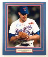 Nolan Ryan Signed Rangers 20x24 Custom Matted Photo Display (AIV) at PristineAuction.com