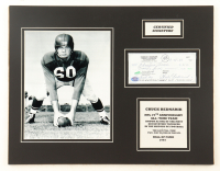 Chuck Bednarik Signed Eagles 14x18 Custom Matted Check Display with Photo (SOP) at PristineAuction.com