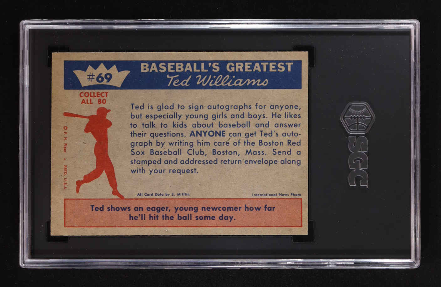 A Future Ted Williams? 1959 Fleer Ted Williams #69 (SGC 8.5) at PristineAuction.com A Future Ted Williams? 1959 Fleer Ted Williams #69 (SGC 8.5) at PristineAuction.com