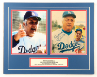 Tom Lasorda Signed Dodgers 16x20 Custom Matted Photo Display Inscribed "Good Luck" (SOP) at PristineAuction.com