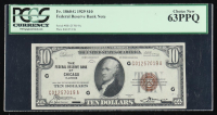 1929 U.S. $10 National Currency Note, Chicago - Fr. 1860-G Signed: Jones / Woods (PCGS Choice New 63 PPQ) at PristineAuction.com