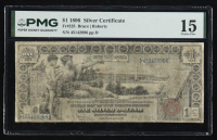 1896 U.S. $1 "Educational Note" Silver Certificate - Fr. 225 Signed: Bruce / Roberts (PMG Choice Fine 15) at PristineAuction.com