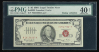 1966 U.S. $100 Legal Tender Note, Red Seal - Fr. 1550 (AA Block) Signed: Granahan / Fowler (PMG Extremely Fine 40 NET) at PristineAuction.com